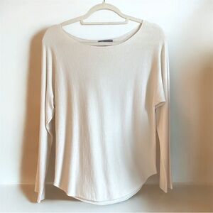Vince Camuto Boat Neck Dolman Long Sleeve Fine Knit Off-White Sweater, XS
